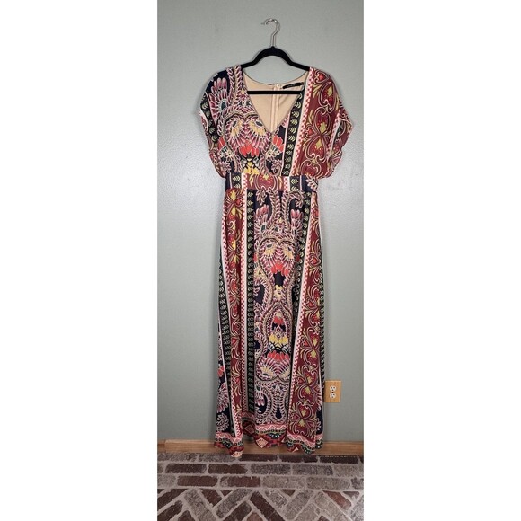 Ark &‎ Co Beautiful Long Flowy Boho Festival Hippie Dress Womens Size Medium - Picture 1 of 11
